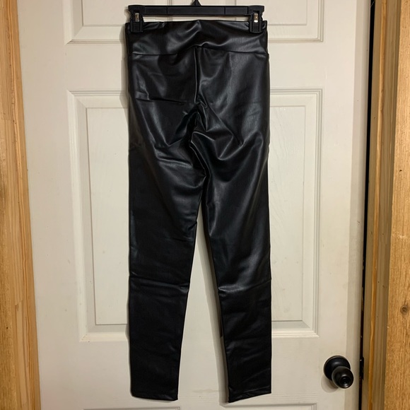 Faux Leather High Waisted Leggings / high rise White Birch legging multiple Szs - Picture 4 of 11